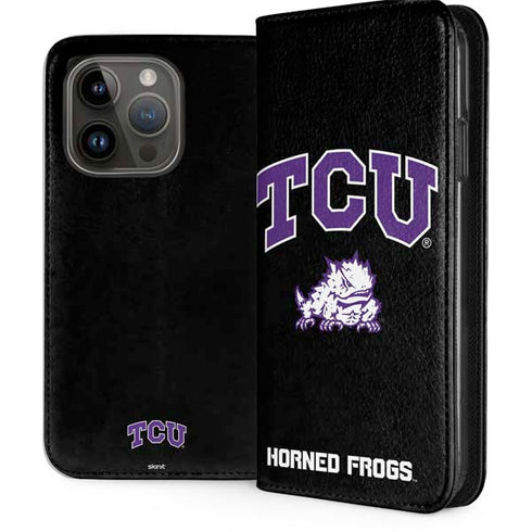 Texas Christian University TCU Horned Frogs Logo iPhone 15 Pro Folio Case